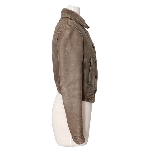 Burberry Brit Lamb Suede Shearling Double Breasted Coat US 4 - Picture 3 of 10